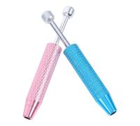 SHINEOFI 2pcs 4-Claw Jewelry Grabber Tool Stainless Steel Claw Pickup Holder with Pink and Light Blue Handles for Precision Jewelry Making and Small Part Gripping