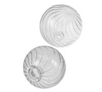 SHINEOFI 2pcs 4 Inch Glass Ceiling Light Shade, Round Bubble Globe Pendant Lamp Replacement, Modern Spherical Glass Lamp Shade for Ceiling Fixtures