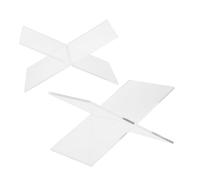 SHINEOFI 2pcs Acrylic Book Stand Transparent Desktop Shelf Organizer Open Book Holder for Coffee Table Magazine Display Rack Textbook Holder for Home Office