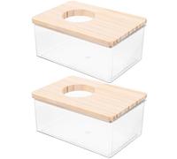 SHINEOFI 2pcs Acrylic Hamster Sand Bath Box with Lid Reusable Delicate Cage Hamster Bathtub for Daily Bathroom 15.5x10x7cm Small Animal Bathing Habitat for Chinchillas and Dwarf