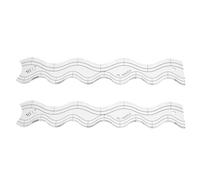 SHINEOFI 2pcs Acrylic Wave Quilting Rulers Template for Sewing Machines, Curved Quilting Ruler for Smooth Sewing and Creative Design, for Home Decor Projects and Patchwork