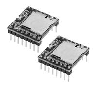 SHINEOFI 2pcs Adjustable Volume Compact Micro Module Card Player for DIY Maker Audio Projects Programmable Electronic Audio Board Compatible with Dfplayer Mini