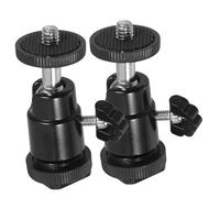 SHINEOFI 2pcs Aluminum Alloy Camera Ball Head Mount Rotating Tripod Adapter for DSLR Projector Light Stand Stable and Reliable Photography Accessory