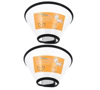 SHINEOFI 2pcs Anti-scratch Pet Collars Comfortable Elizabethan Cones for Dogs and Cats Post-surgery Protection Neck Circumference Prevent Licking and Biting