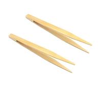 SHINEOFI 2Pcs Anti-static Bamboo Feeding Tweezer Lightweight Pet Food Clip for Reptiles Lizards Spiders Snakes Geckos