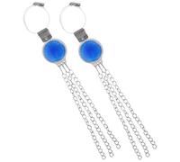 SHINEOFI 2pcs Automotive Electrostatic Tape Metal Grounding Strap Blue Flexible Flat Bonding Strap with Static Electricity Removal and Easy Installation for Motorcycles Suvs