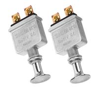 SHINEOFI 2pcs Automotive Push Pull Switch for Headlights and Heavy Duty Tractors, Zinc Alloy and Copper Material, 6-28v Dc 75a Capacity with Dual Protection and Easy Operation, Suitable