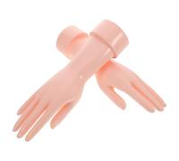 SHINEOFI 2pcs Beige Pe Hand-shaped Ring Display Stand for Merchants