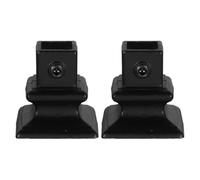 SHINEOFI 2pcs Black Deck Post Base Covers Iron Railing Brackets for Stair Balcony Railings Durable Handrail Hardware Weather Resistant Support Brackets for Indoor Outdoor Use