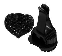 SHINEOFI 2pcs Black Heart-shaped Rhinestone Car Vent Clips, Auto Air Freshener Vent Accessories with Ceramic Clay, Car Aroma Decoration for Vehicle Air Outlet