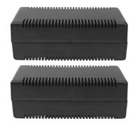 SHINEOFI 2pcs Black Plastic Component Junction Box with Sturdy Abs Structure and Button Design to Prevent Dust, Suitable for Power Supply Housing and Electronic Engineering Applications
