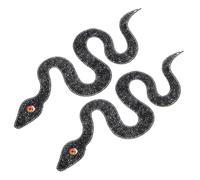 SHINEOFI 2pcs Black Snake Rhinestone Iron-on Patch with Cloth and Zircon Material, Easy Application for Hats and Bags, Snake-Shaped Sequin Patch for DIY Clothing Decoration