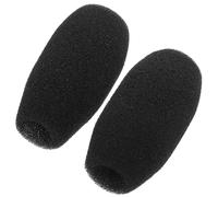 SHINEOFI 2pcs Black Sponge Lapel Mic Covers Lightweight Microphone Windscreens Improve Voice Clarity for Meetings and Speeches