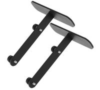 SHINEOFI 2Pcs Black T-Shaped Pegboard Hardware Brackets Desktop Fixing Stands Pegboard Accessories for Tabletop Display and Panel Support in Industrial Use