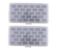 SHINEOFI 2pcs Bobbin Holder Box with Transparent Lid Sewing Machine Bobbin Organizer for Secure Thread Spools Storage Portable Plastic Craft Storage Container for Home and Travel
