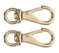 SHINEOFI 2pcs Brass Flagpole Snap Hooks with Aesthetic Vintage Finish, Versatile Flag Mounting Clips for Bird Feeders and Flags, Universal Flagpole Fit for Retro Architecture and Cultural