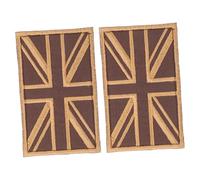 SHINEOFI 2pcs British Flag Embroidered Patch Quick Attach Clothing Patches for Jackets Vests Backpacks Hats Multipurpose UK Applique for Uniforms and Outdoor Gear