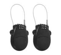 SHINEOFI 2pcs Cable Lock Combination Lock with Retractable Thickened Stainless Steel Cable, Keyless Security and Cutting Resistant for Backpack and Gate Use at Airports and Train Stations