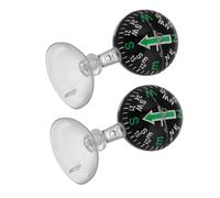 SHINEOFI 2pcs Car Compass Dashboard Mount Vehicle Direction Navigation Ball Lightweight Abs Plastic Black with Night Vision for Driving and Hiking