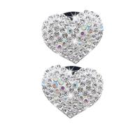 SHINEOFI 2pcs Car Vent Diffuser Clip with White Heart Shape and Aroma, Crystal Car Dashboard Decorations, Automotive Interior Air Fresheners for Women