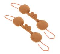 SHINEOFI 2pcs Cartoon Plush Earmuffs for 10cm Mini Dolls Brown Doll Winter Gear Cute Ear Covers Tiny Plush Ear Warmers for Accessories