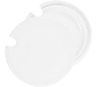 SHINEOFI 2Pcs Ceramic Cup Lid Reusable Heat-resistant Mug Covers with Spoon Hole Portable Tea Cup Accessories Dustproof Replacement for Daily Use