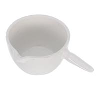 SHINEOFI 2pcs Ceramic round Evaporating Dishes with Handle 50ml Capacity High Chemical Stability Laboratory Evaporating Containers Suitable for Classroom and Lab Use