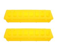 SHINEOFI 2pcs Chicken Feeder Troughs Plastic Pigeon Feeder Water Troughs for Poultry Farming Use