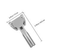 SHINEOFI 2pcs Chrome Plated 2.0mm Mop Rod Chuck Replacement Clips Commercial Mop Pole Attachment Dust Putter Head Clamp for Office Hotel Mall Cleaning Supplies