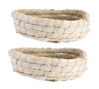 SHINEOFI 2Pcs Coffee Plastic Pigeon Nesting Houses Providing Warm and Sheltered Environment with Simple and Elegant Rustic Style for Bird Breeding and Egg Hatching