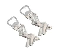 SHINEOFI 2pcs Creative Metal Beer Bottle Opener with Magnetic Refrigerator Magnet Design for Women Portable Kitchen Bar Tool for Home Camping and Picnic Use