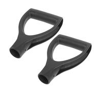 SHINEOFI 2pcs D-Shaped Replacement Handles for Garden Tools Heavy-Duty Plastic Grip for Spade Fork Snow Handles Reinforced Design for Household Professional Digging Raking Landscaping Use