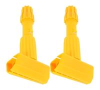 SHINEOFI 2pcs Detachable Yellow Plastic Mop Head Clamps Replacement Clips for Commercial Mop Handles Handle Accessories Suitable for Professional Floor Cleaning