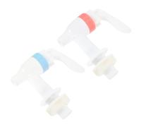 SHINEOFI 2pcs Durable Plastic Water Dispenser Faucets with Handles Sturdy Kitchen Tap Nozzles for Square Beverage Dispenser Easy Installation Home Faucet Replacement