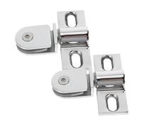 SHINEOFI 2pcs Durable Stainless Steel Glass Door Pivot Hinge for Bathroom Cabinet Repair Space Saving Design Reliable Mounting System Polished Finish