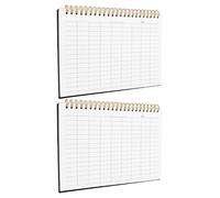 SHINEOFI 2pcs Expense Tracker Notebook with Sturdy PP Cover Horizontal Ledger Book for Business and Personal Finance Income and Expense Log for Budgeting and Inventory Management
