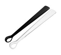 SHINEOFI 2pcs Extra Long Plastic Shoe Horn with Extended Handle Convenience for Men, Universal Compatibility, Compact and Portable Design for Home and Travel Use