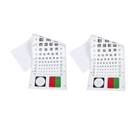 SHINEOFI 2Pcs Eye Test Chart for Wall Visual Testing Chart with Dual E Symbols for and Adults Suitable for Home and Kindergarten Eyesight Testing