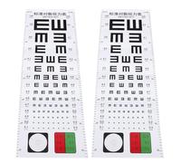 SHINEOFI 2pcs Eye Testing Chart Wall Hanging Visual Eye Exam Chart for Adults for Home and Kindergarten Use