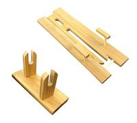 SHINEOFI 2pcs Fan Display Storage Holder Folding Fan Stand round Base Phyllostachys Pubescens Material Convenient to Put and Take out Easy to Assemble Unique Style Suitable for Home