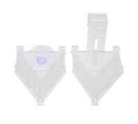 SHINEOFI 2pcs Fish Feeding Cups Acrylic Cone Shaped Inverted Triangle Practical Water Flow through Design Feeder for Aquarium