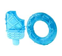 SHINEOFI 2pcs Freezable Dog Teether for Puppies, Sturdy Tpr Material with Break and Wear Resistance, Chew for Teething and Cooling on Hot Summer Days