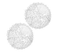 SHINEOFI 2pcs G9 Glass Globe Lamp Shades with Aluminum Wire Mesh, 100mm Round Replacement Light Fixture Shades for Ceiling Pendant Lights in Living Room
