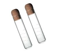 SHINEOFI 2pcs Glass Tea Strainers Tube Tea Infuser Set with Fine Mesh Filter at Home White Packaging