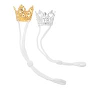 SHINEOFI 2pcs Hamster Crown Headwear Adjustable Tiny Royal Tiara for Small Pets Including Rabbits and Guinea Pigs Birthday Celebration Costume Hat for Pet Photos and Fancy Dress