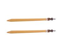 SHINEOFI 2Pcs Handcrafted Bamboo Dip Calligraphy Pens with Bamboo Tips for Writing Drawing Painting - Left High Right Low No.3 Style, Suitable for Beginners, School, Office, and DIY Art