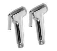 SHINEOFI 2pcs Handheld Toilet Spray Attachment High Pressure Plastic Bidet Sprayer Head for Rv Shower Accessories Compact Camping Showerhead Replacement Nozzle for Bathroom Diaper Cleaning