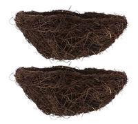 SHINEOFI 2Pcs Handmade Rattan Bird Nest 25Cm, Natural Twig Artificial Birds Breeding Nest for Small Parakeets and Finches, Suitable for Garden, Cage, Home, and Outdoor Decoration