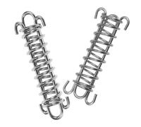 SHINEOFI 2pcs Heavy Duty Shock Absorbing Dog Leash Springs Stainless Steel Bungee for Large Dogs Secure Stretch Buckle for Outdoor Activities Camping Hiking Training