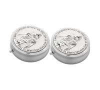 SHINEOFI 2pcs Holy Communion Box Rosary Box Portable Small Metal Mini Jewelry Case for Travel Catholic Keepsake Sacrament Souvenir